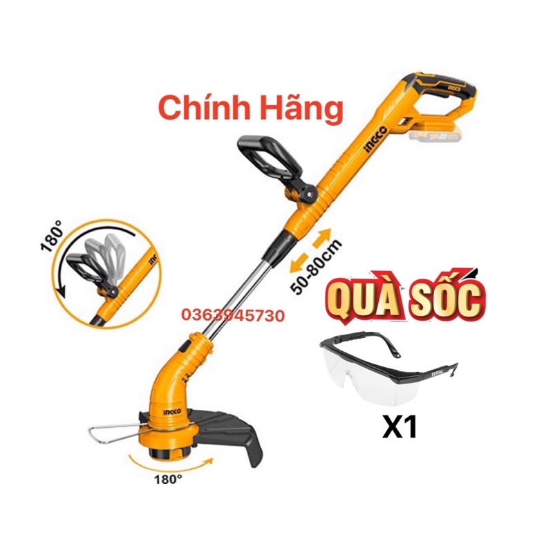 INGCO Máy cắt cỏ dùng pin 20V CGTLI20018