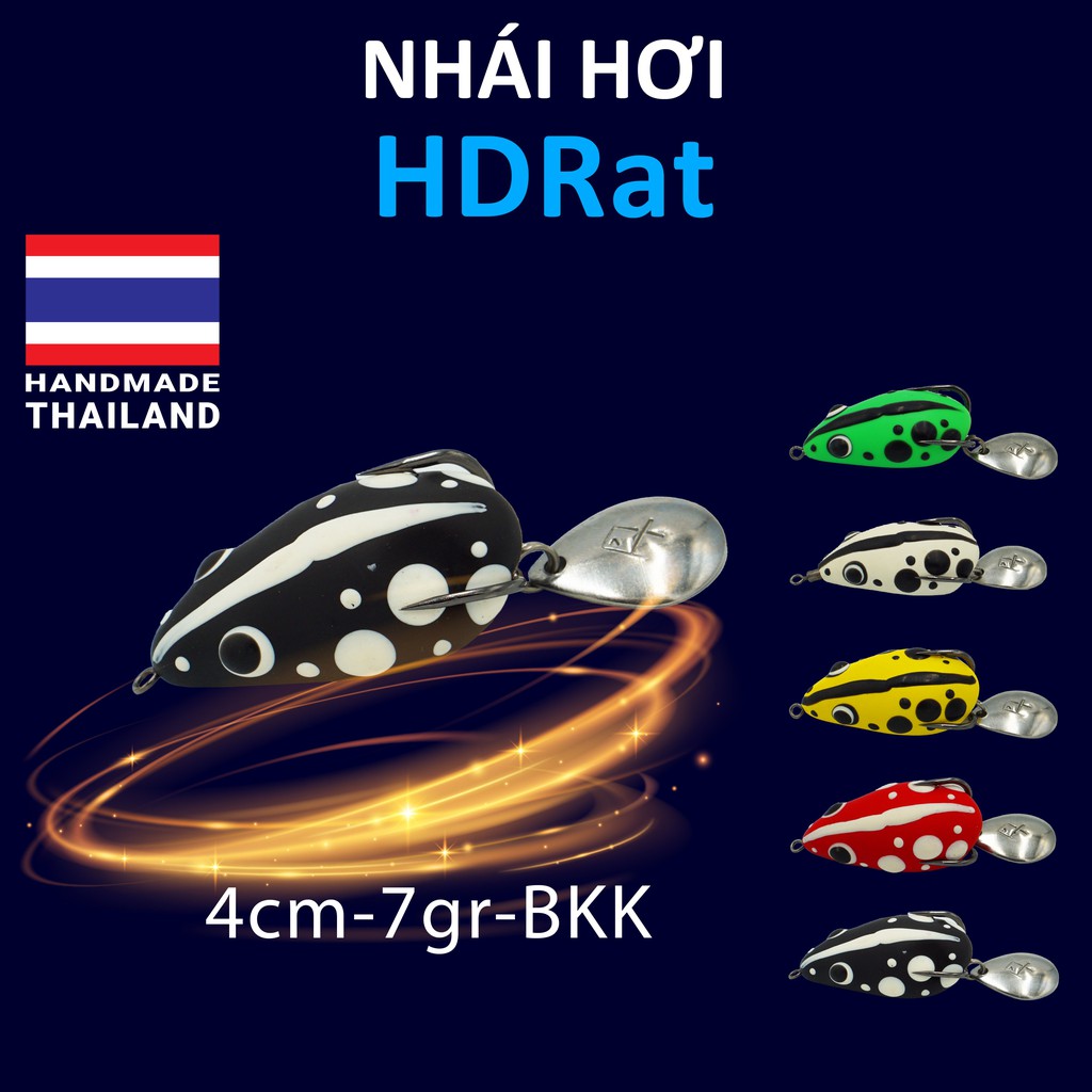 NHÁI HƠI HD RAT THÁI LAN - MỒI GIẢ CÂU LURE CÁ LÓC - 4CM 7GR