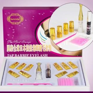 Set uốn mi phủ đen