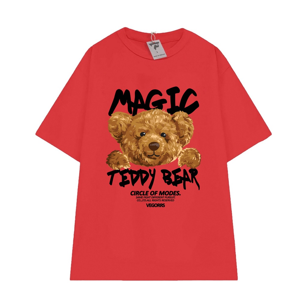 Áo thun form rộng unisex cao cấp in gấu teddy vải cotton thoáng mát FPLUS FP71