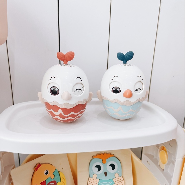 Lật đật cho bé  𝑭𝒓𝒆𝒆𝒔𝒉𝒊𝒑  Đồ chơi lật đật cho bé Royalcare hình quả trứng dễ thương kêu leng keng