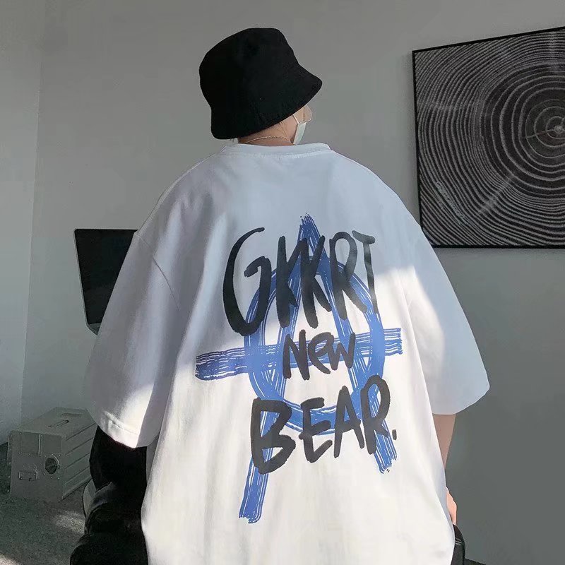 Áo Thun Tay Ngắn Dáng Rộng In Chữ Phong Cách Hip Hop Thời Trang Mùa Hè Cho Nam Và Nữ size M-8XL
