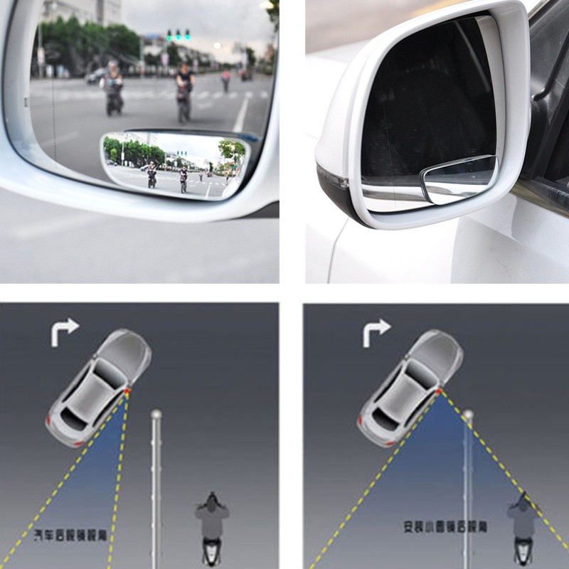 Set 2 Gương Chiếu Hậu Xoay 360 Độ Chuyên Dụng Cho Xe Hơi° Gương ChiếU HậU Lồi Soi Điểm Mù Cho Xe Hơi