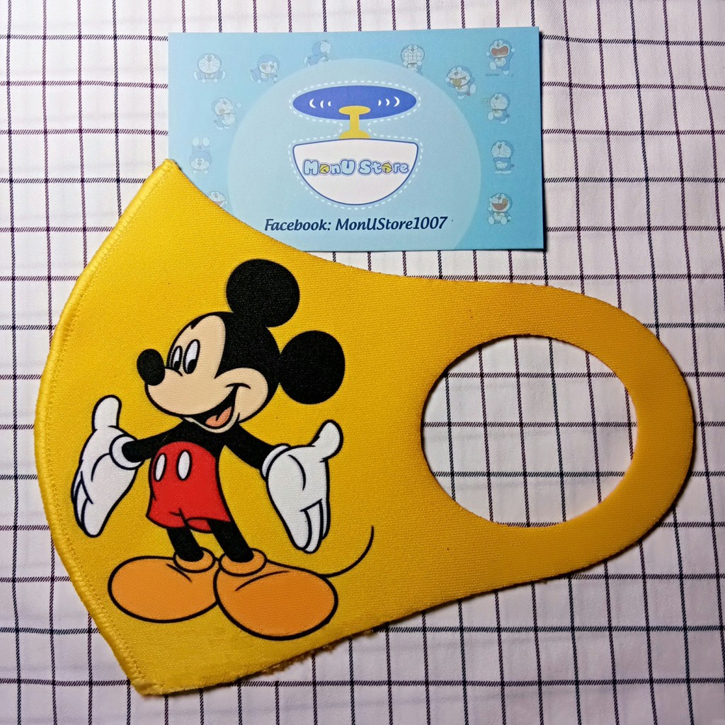 Khẩu trang vải su 3D hình chuột Mickey dễ thương cute | BigBuy360 - bigbuy360.vn