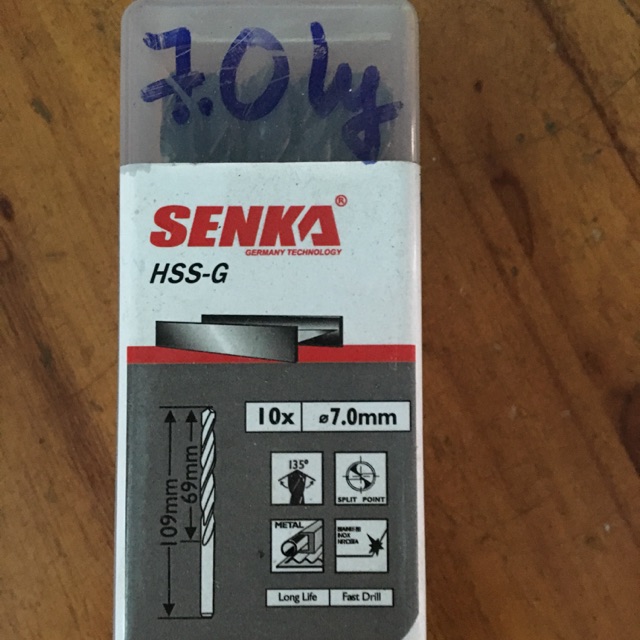 Mũi khoan sắt tốt senka 7.0 mm