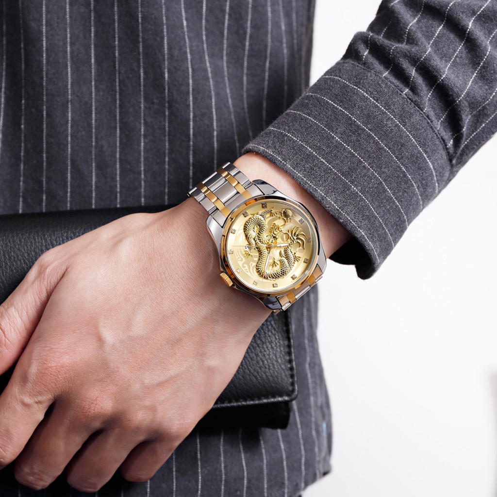 Đồng Hồ Quartz Chất Liệu Thép Không Gỉ Chống Thấm Nước #