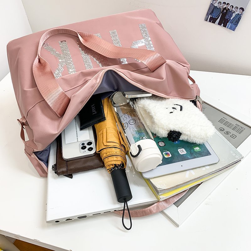 Túi đeo vai sức chứa lớn đính kim tuyến lấp lánh thời trang thiết kế mới