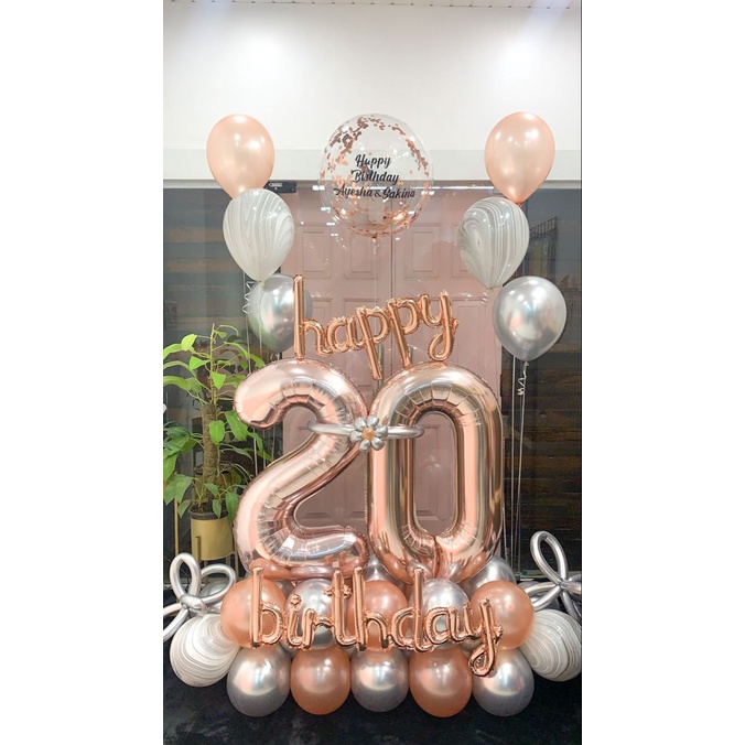 Bóng chữ Happy birthday liền kiểu mới trang trí sinh nhật