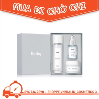 Bộ dưỡng da cao cấp 3 món 💖FREESHIP💖Bộ dưỡng da huxley màu xanh cho da dầu mụn  HALIN9921 Cao Cấp