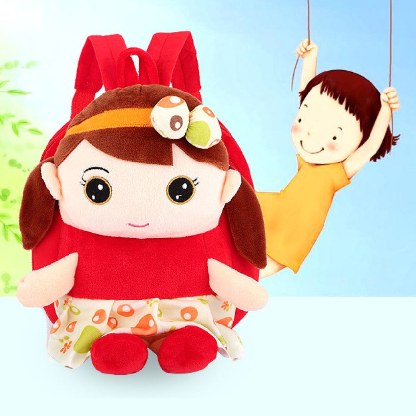 Balo bông hình công chúa cho bé đi học nhà trẻ, mẫu giáo với nhiều màu sắc dễ thương, chất vải bông tuyết mềm mịn BL025