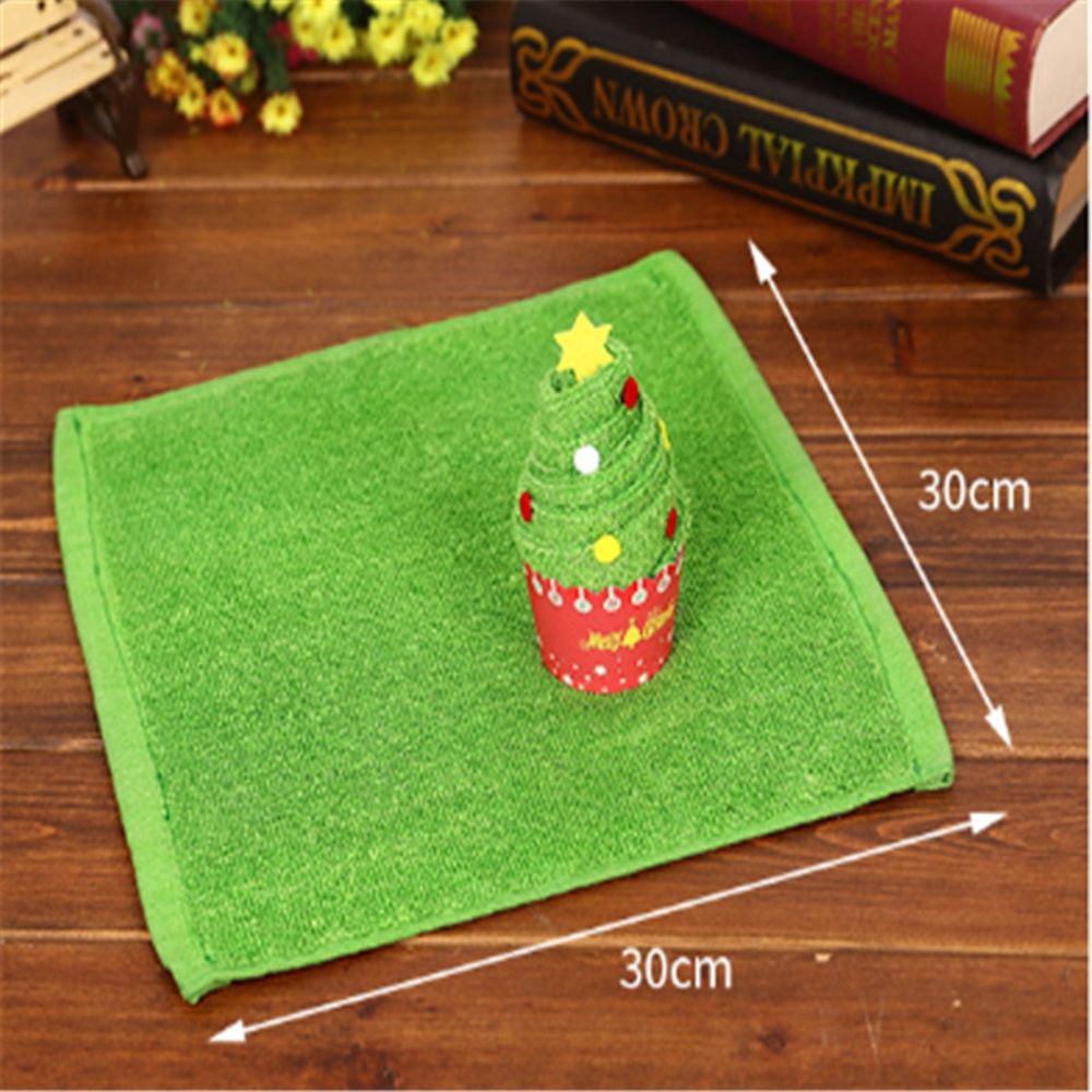 Khăn lau bằng cotton hình bánh chủ đề giáng sinh bằng cotton dùng để trang trí nhà cửa vào noel/ làm quà tặng năm mới