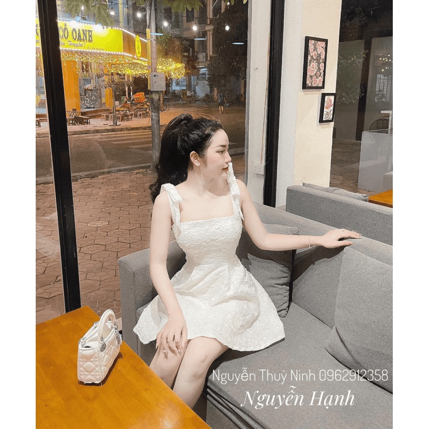 Mẫu Mới Thiết Kế -- Đầm Gấm Xốp Hai Dây Có Mút Có Lót Quần Hợp Thời Trang UP