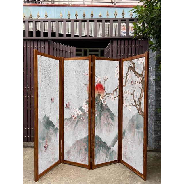 Vách bình phong gỗ