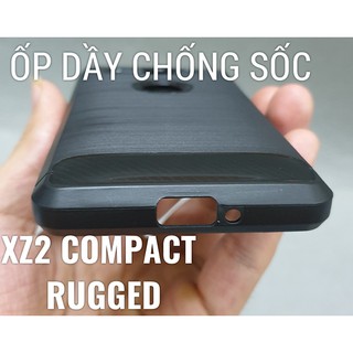 [Sony XZ2 Compact] Ốp lưng silicon chống sốc RUGGED