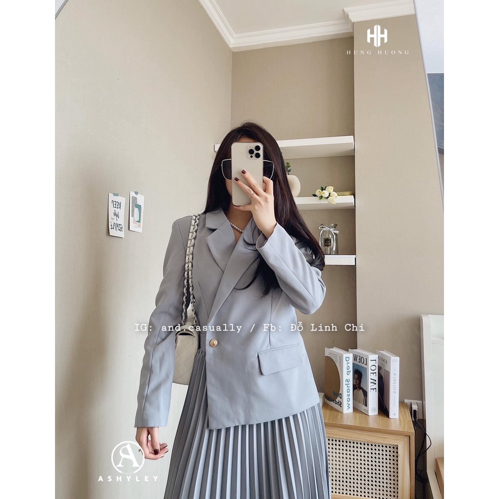 VÁY CỔ VEST CHÂN DẬP LI KÈM BELT HOT HIT