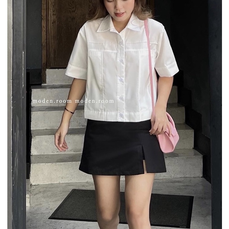 Chân váy xẻ 2 lớp có quần trong Bora