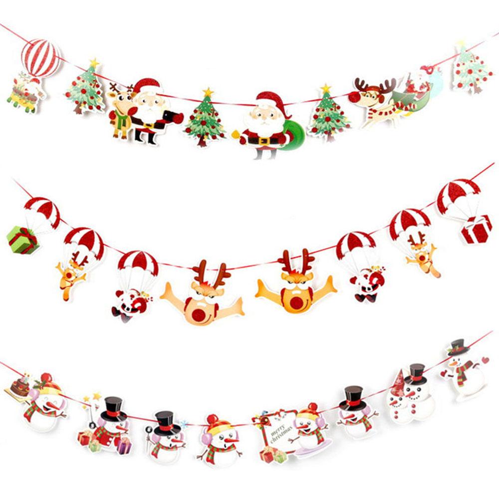 KUNHEV Cờ Treo Trang Trí Cây Thông Noel Chất Lượng Cao