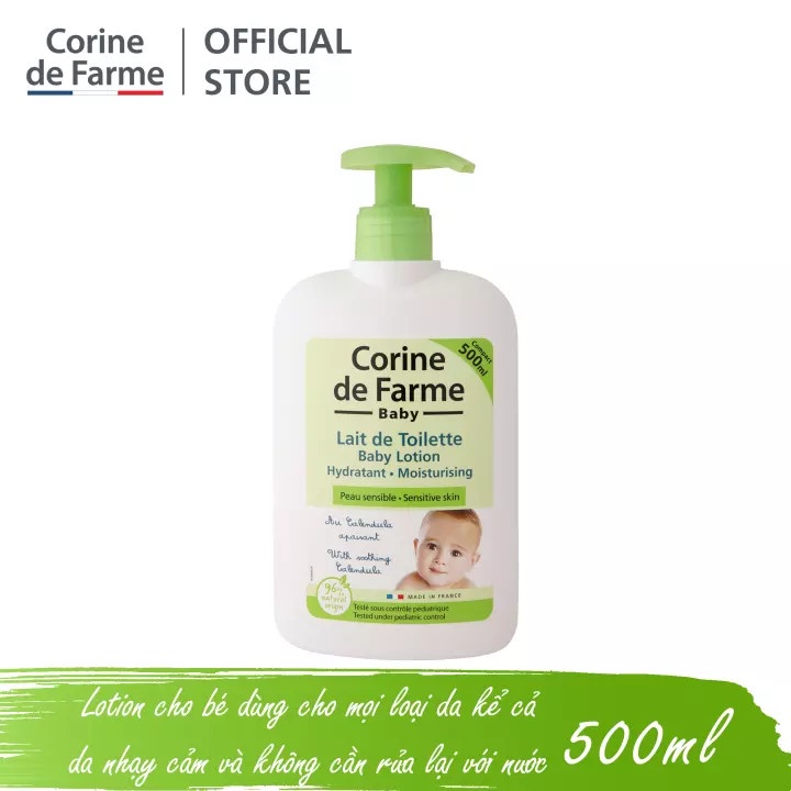 Kem Dưỡng Da Cho Bé Corine De Farme Baby Lotion 500ml