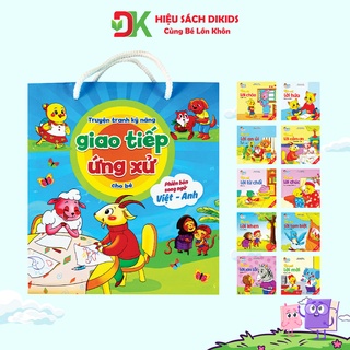 Sách - Truyện tranh Kỹ năng giao tiếp song ngữ kèm file nghe túi 10 cuốn