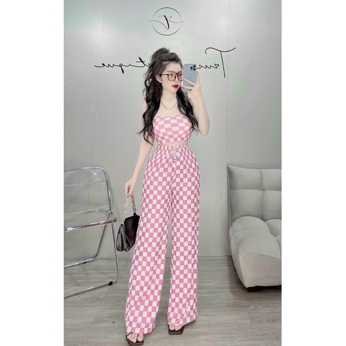 SET ÁO ỐNG KÈM QUẦN SUÔNG CARO HOTGIRL