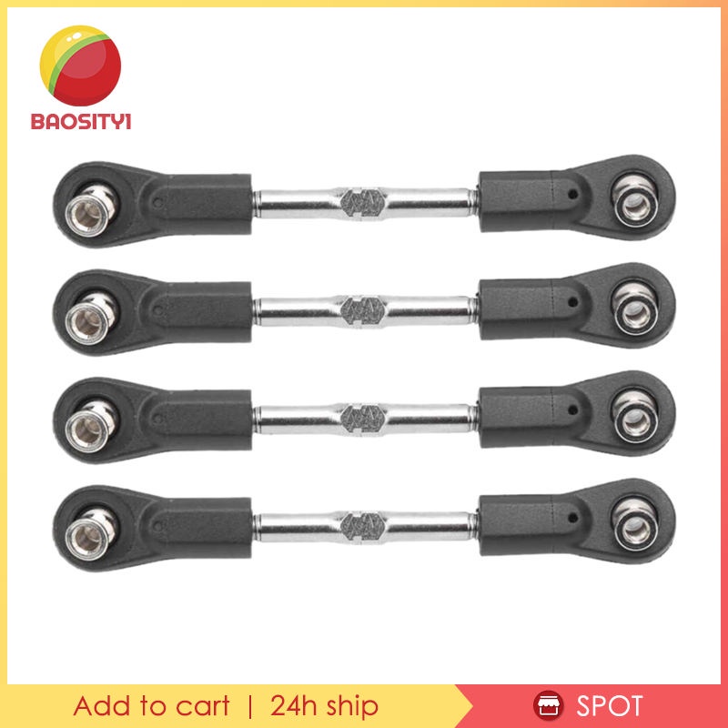 Set 1 / 4 Thanh Servo Bằng Kim Loại Nâng Cấp Có Thể Điều Chỉnh Kèm Ốc Vít Thay Thế Cho Xe Hơi Điều Khiển Từ Xa ZD Racing Hobao HPI