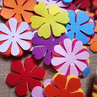 Hoa vải nỉ dập sẵn