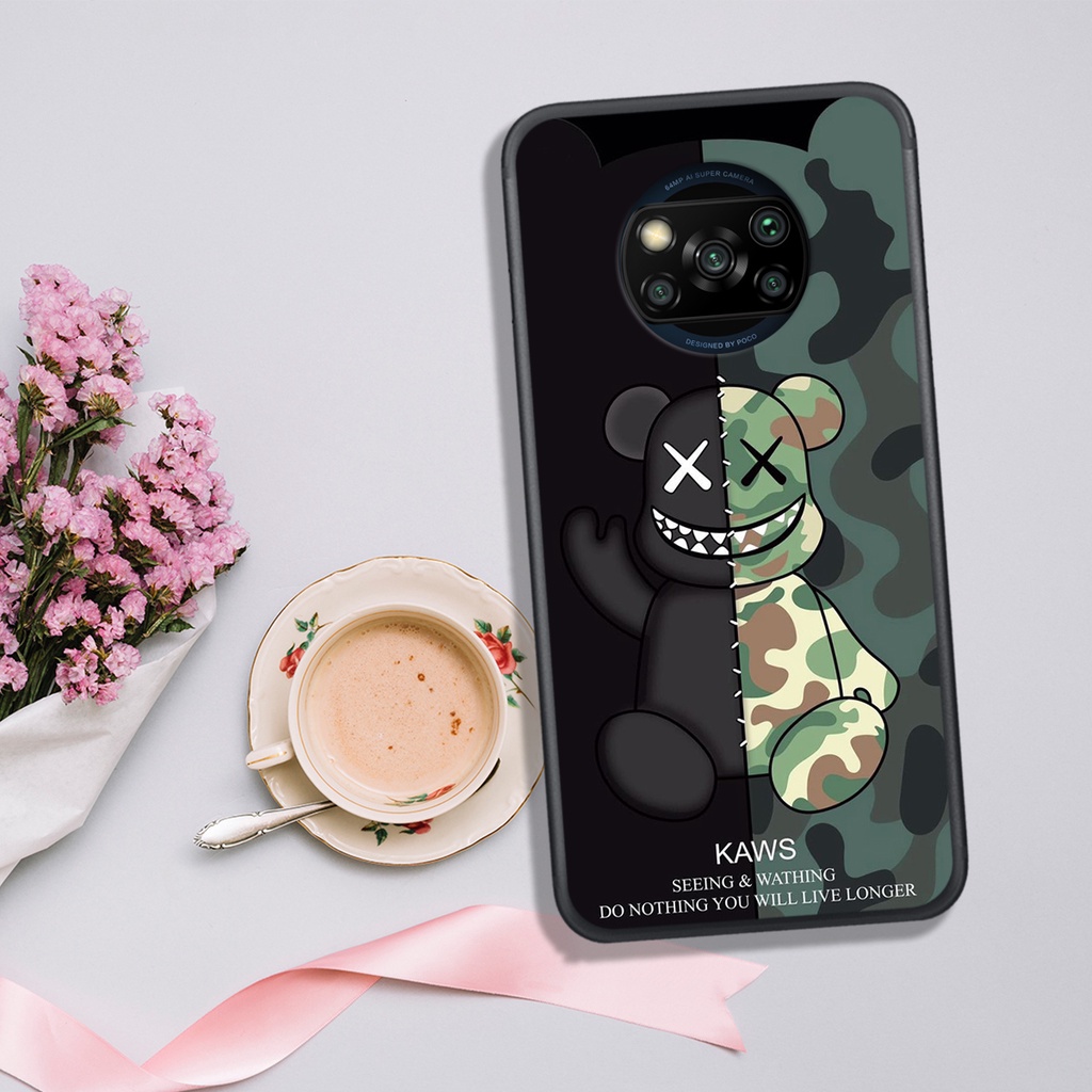 [HOT]ỐP XIAOMI POCO X3  , In Hình Gấu Robot họa tiết L-V màu sắc cực đẹp.