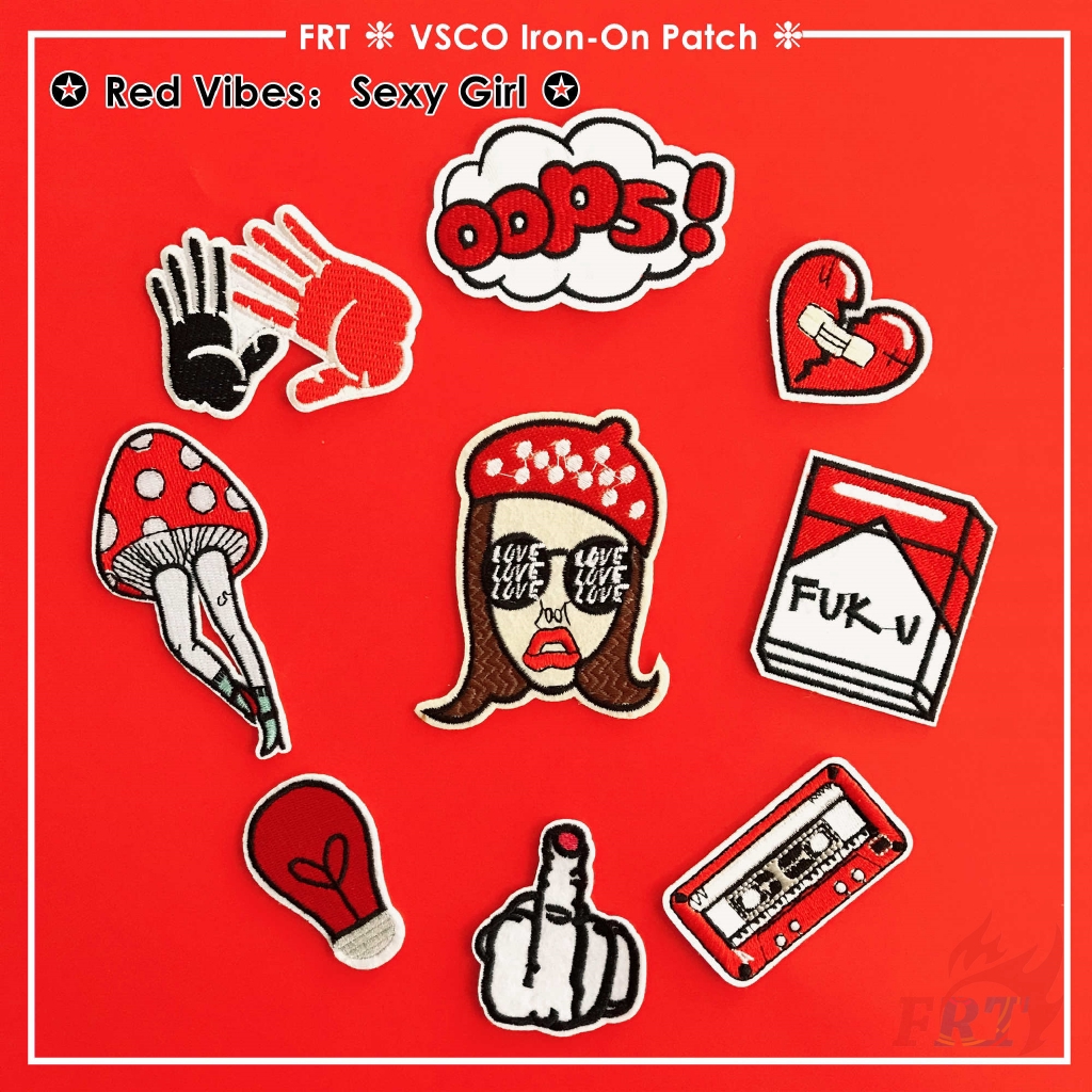 ☸ Vsco: Sticker Ủi Thêu Hình Cô Gái 01 ☸ 1pc Phim Hoạt Hình Tự May Trên Các Bản Vá Lỗi Sắt Trên Các Huy Hiệu