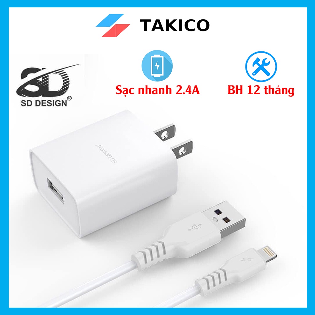 Bộ Sạc Nhanh SD TAKICO Cổng Lightning Dành Cho Máy IOS