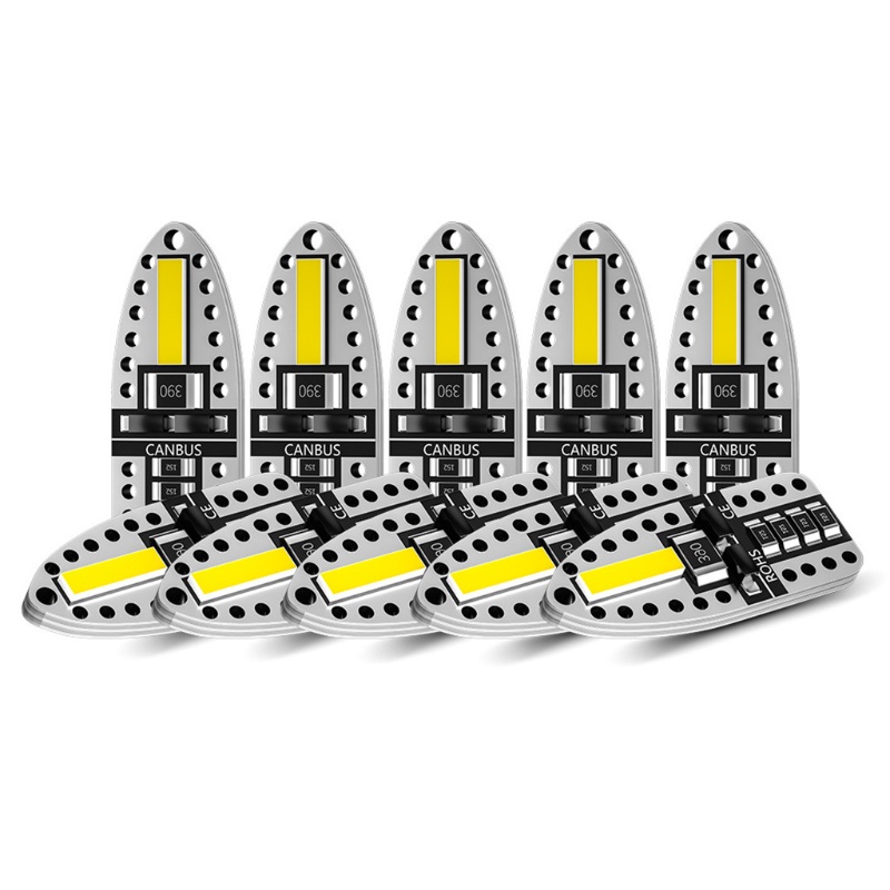 Set 10 Đèn LED T10 W5W Ánh Sáng Trắng Dành Cho Ô Tô