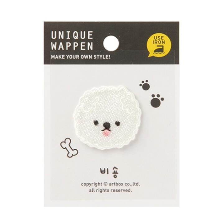 Srticker Patch Sticker Ủi Hình Thêu ARTBOX Hàn Quốc Mặt Chú Cún Bichon