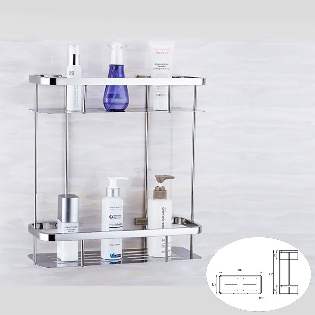GIÁ ĐỂ ĐỒ NHÀ TẮM 2 TẦNG, GIÁ ĐỂ ĐỒ TREO TƯỜNG INOX 304 CAO CẤP, Kệ INOX THẲNG