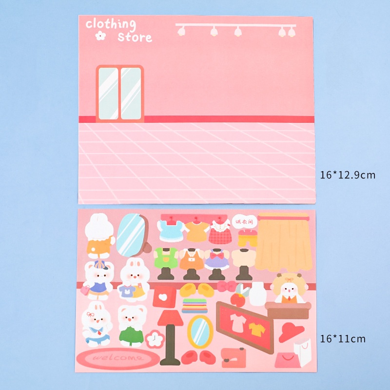 Miếng Dán Trang Trí Họa Tiết Hoạt Hình Goo Kiểu Hàn Quốc Dễ Thương DIY