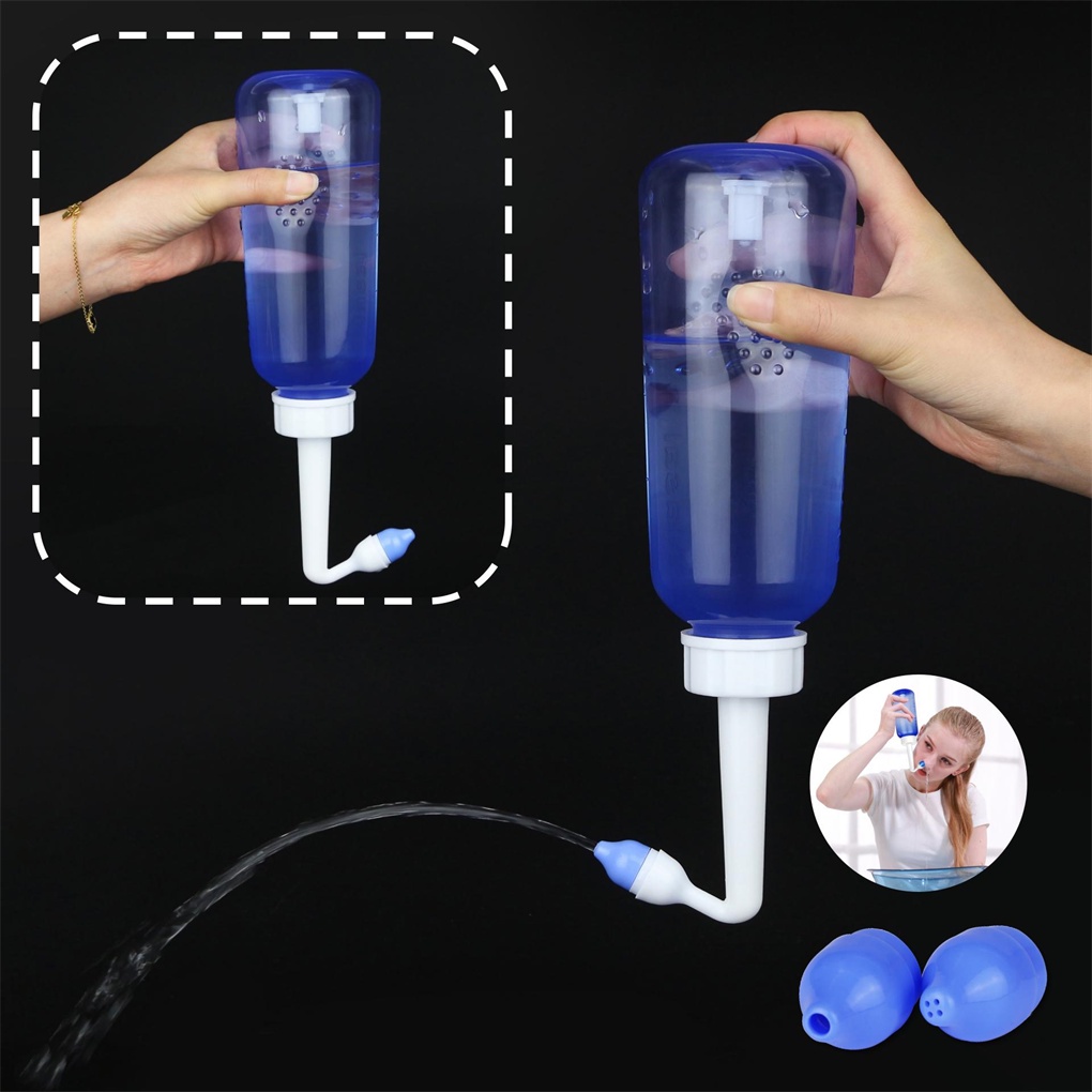 Portable Neti Pot Refillable Sinus Resin Bottle Adults Children Seniors Leakproof Nasal Cleaning Irrigatorinfashion
