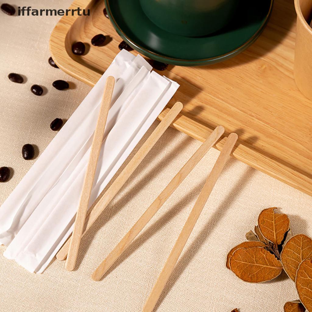 Set 100 Que Khuấy Trà / Cà Phê Bằng Gỗ Tự Nhiên Dùng Một Lần