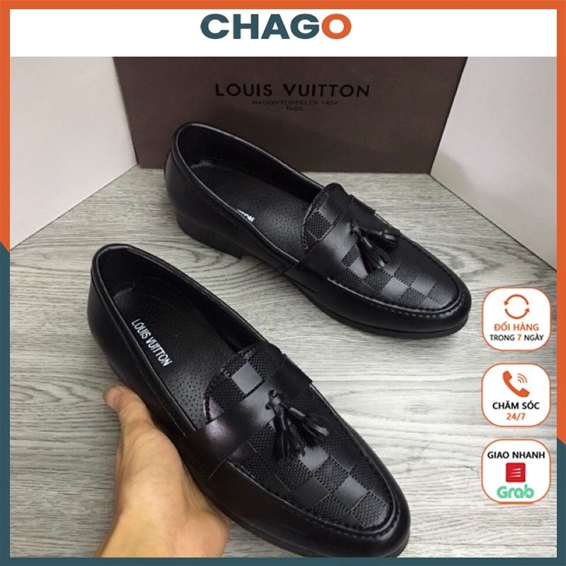 Giày chuông da, có đế 2p nam ( lười chuôg ô) CHAGO GCS181