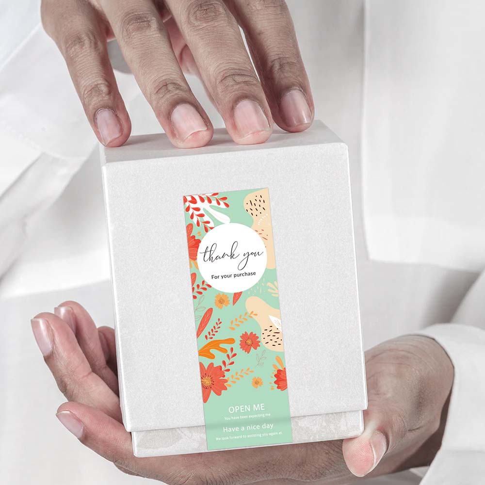 Set 30 Miếng Dán Chữ Thank You Chống Thấm Nước 3*9Cm Trang Trí Túi Xách