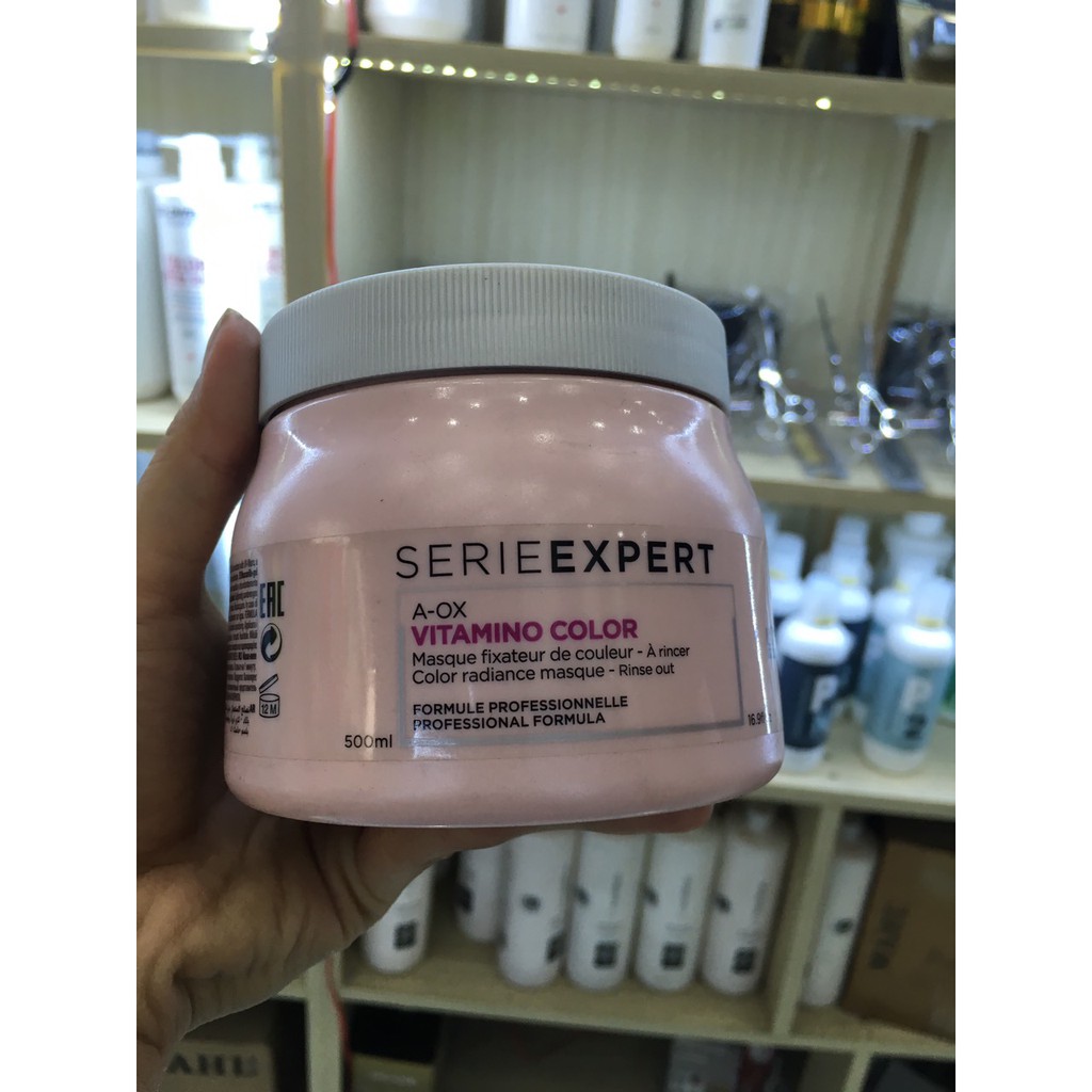 Hấp dầu (Kem ủ tóc) Loreal Vitamino Color A-OX 250ml/ 500ml chăm sóc và dưỡng màu tóc nhuộm (Hàng chính hãng)