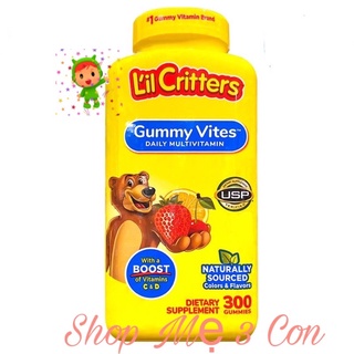 [Mẫu mới] Kẹo dẻo gấu Gummy Vites L’il Critters Mỹ 300v