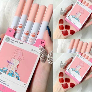 Set son 5 cây muge leen cô gái meyoco retro matte liquid 4.9