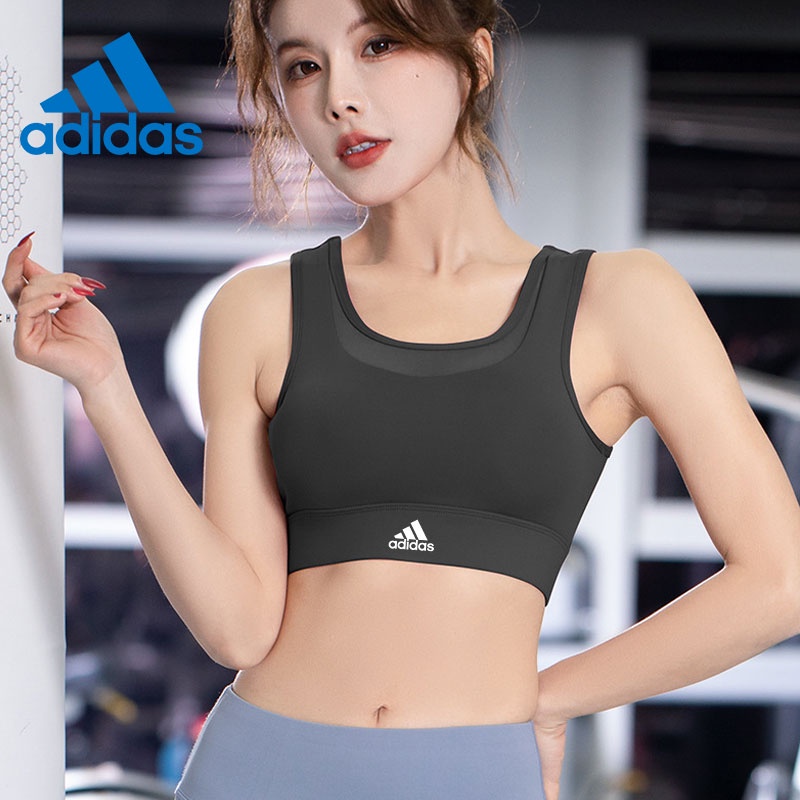 Adidas Bộ Đồ Tập Thể Thao Áo Bra Không Đường May + Quần Legging Lưng Cao Co Giãn Thời Trang Cho Nữ