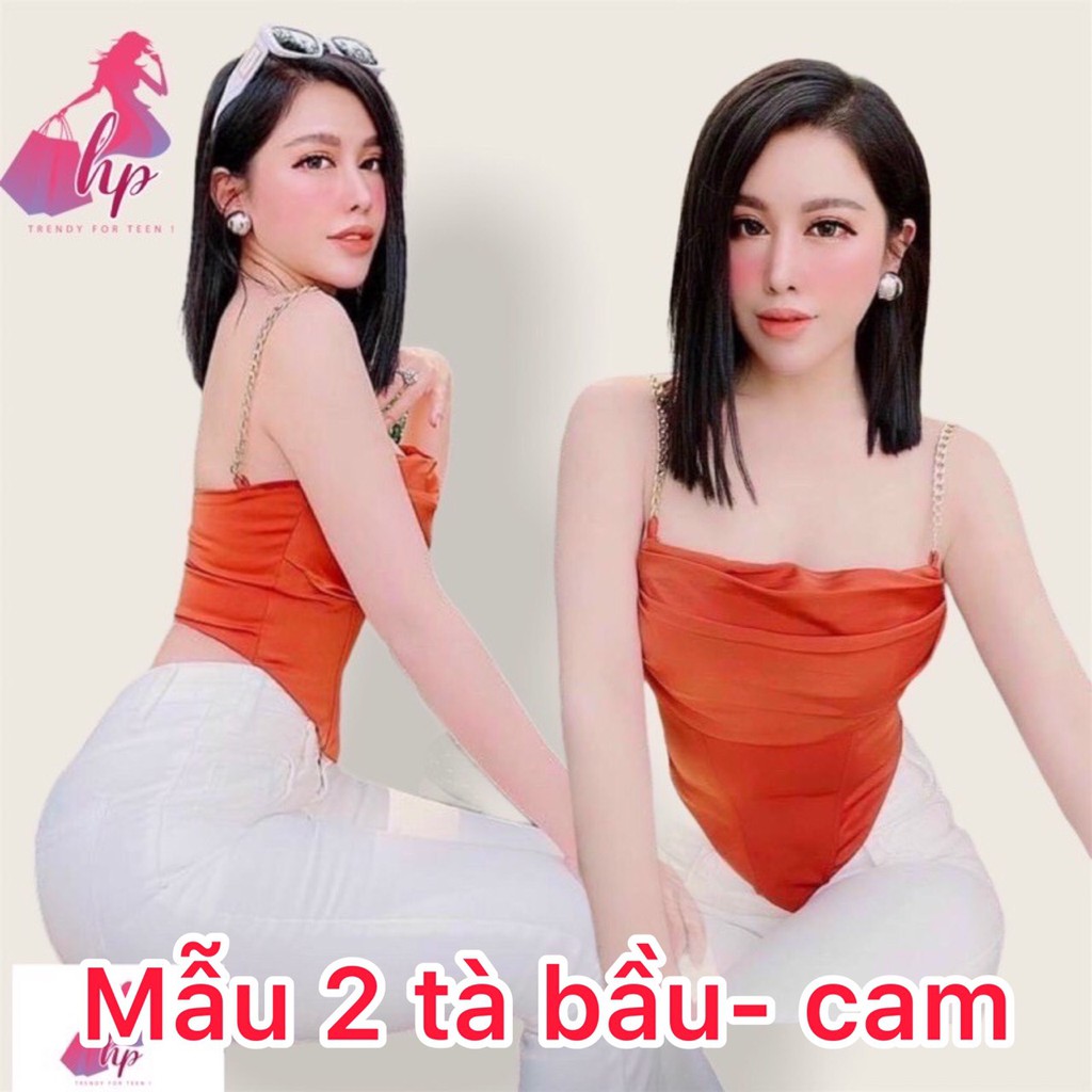 Áo kiểu croptop nữ đẹp ôm body phối xích có mút ngực cực dễ thương mẫu mới thời trang 2021 | WebRaoVat - webraovat.net.vn