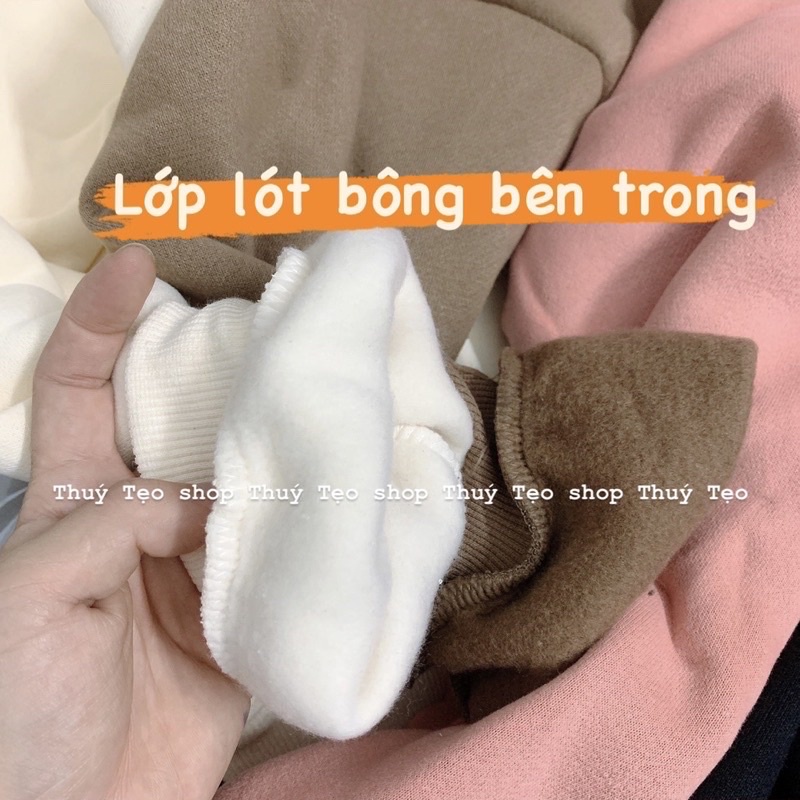 Áo sweater nỉ bông dáng rộng hàng Quảng Châu 3158