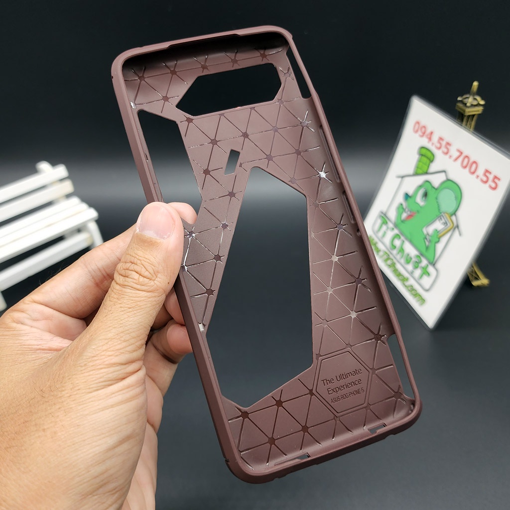 [Ảnh Thật] Ốp Lưng ASUS ROG Phone 5/ 5 Pro/ Ultimate AutoFocus Vân 3D Carbon Chống Sốc