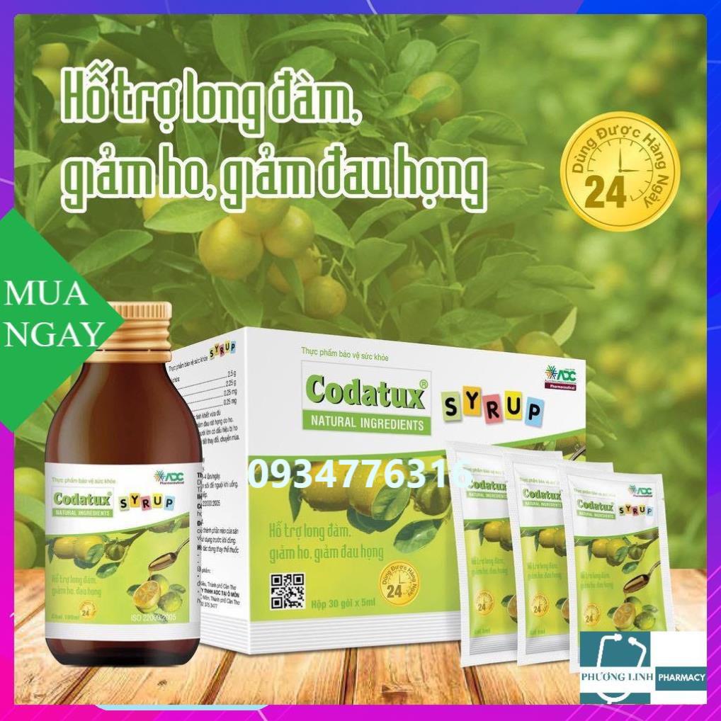Codatux Syrup giúp giảm ho và viêm họng, chai 100ml