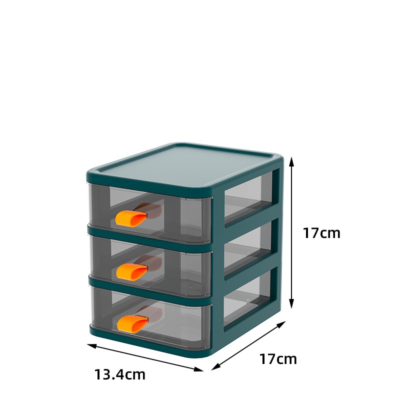 Hộp đựng đồ MENGNI mini chất liệu nhựa trong suốt để bàn tiện lợi
