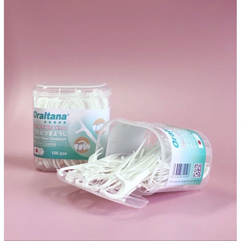 Gói 50 / Hộp 100 cây Tăm chỉ nha khoa Oraltana - tăm xỉa kẽ răng Oral Tana -  an toàn, không làm hại nướu - SGP