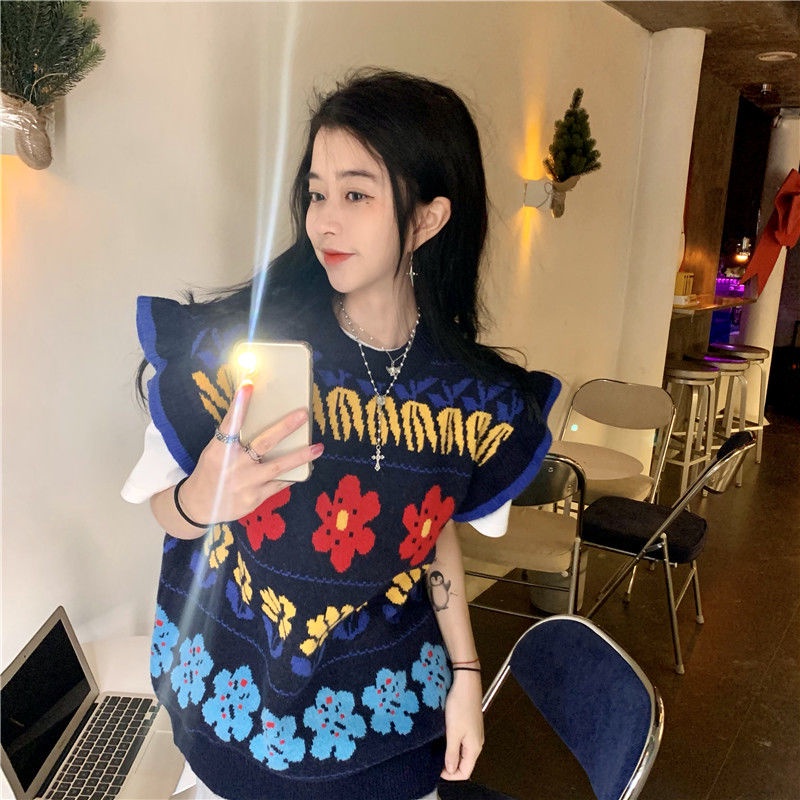 Áo len không tay dáng rộng thiết kế mới thời trang dành cho nữ