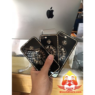 Ốp lưng Iphone Logo chrome Heart gương kính đủ mã 6,6 plus ,7,7 plus ,8,8 plus ,iphone X giả iphone 8 8 plus logo táo