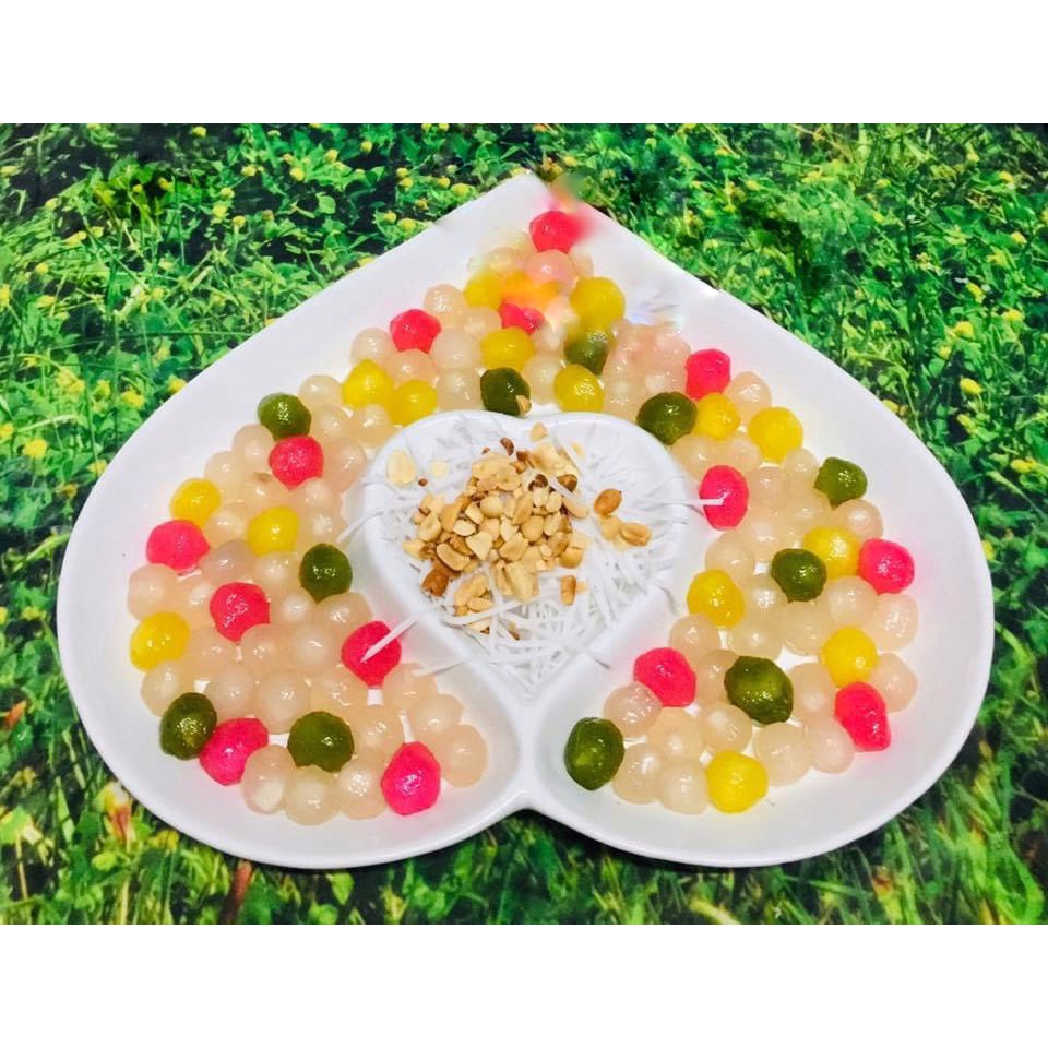 Đĩa tim xoáy trang trí đồ ăn